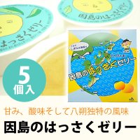 【のし・包装・手さげ袋がご不用の方はこちら】 因島のはっさくゼリー5個入り フルーツゼリー