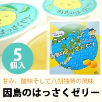 【のし・包装・手さげ袋がご不用の方はこちら】 因島のはっさくゼリー5個入り フルーツゼリー