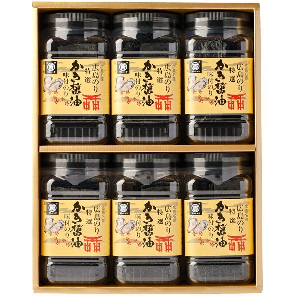 特選かき醤油味付のり 6本入り［箱入り］（特かき-30K）